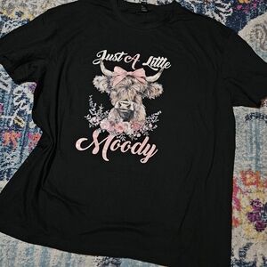Black 'Just A Little Moody' T-Shirt